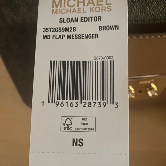 Michael Kors Crossbody Purse Sloan Editor MD Flap Messenger Black - Picture 5 of 6